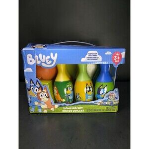 Bluey Kids Bowling Set 6 Pins Ball Indoor Outdoor Toy Age 3+ Hedstrom New Box